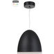 Studio LED 15.7 inch Flat Black Dome Pendant Ceiling Light