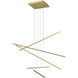 Vega Minor LED 47.25 inch Brushed Gold Multi-Pendant Ceiling Light
