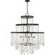 Luna 15 Light 45 inch Matte Black Chandelier Ceiling Light
