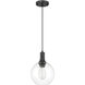 Chantelle 1 Light 8 inch Matte Black Pendant Ceiling Light