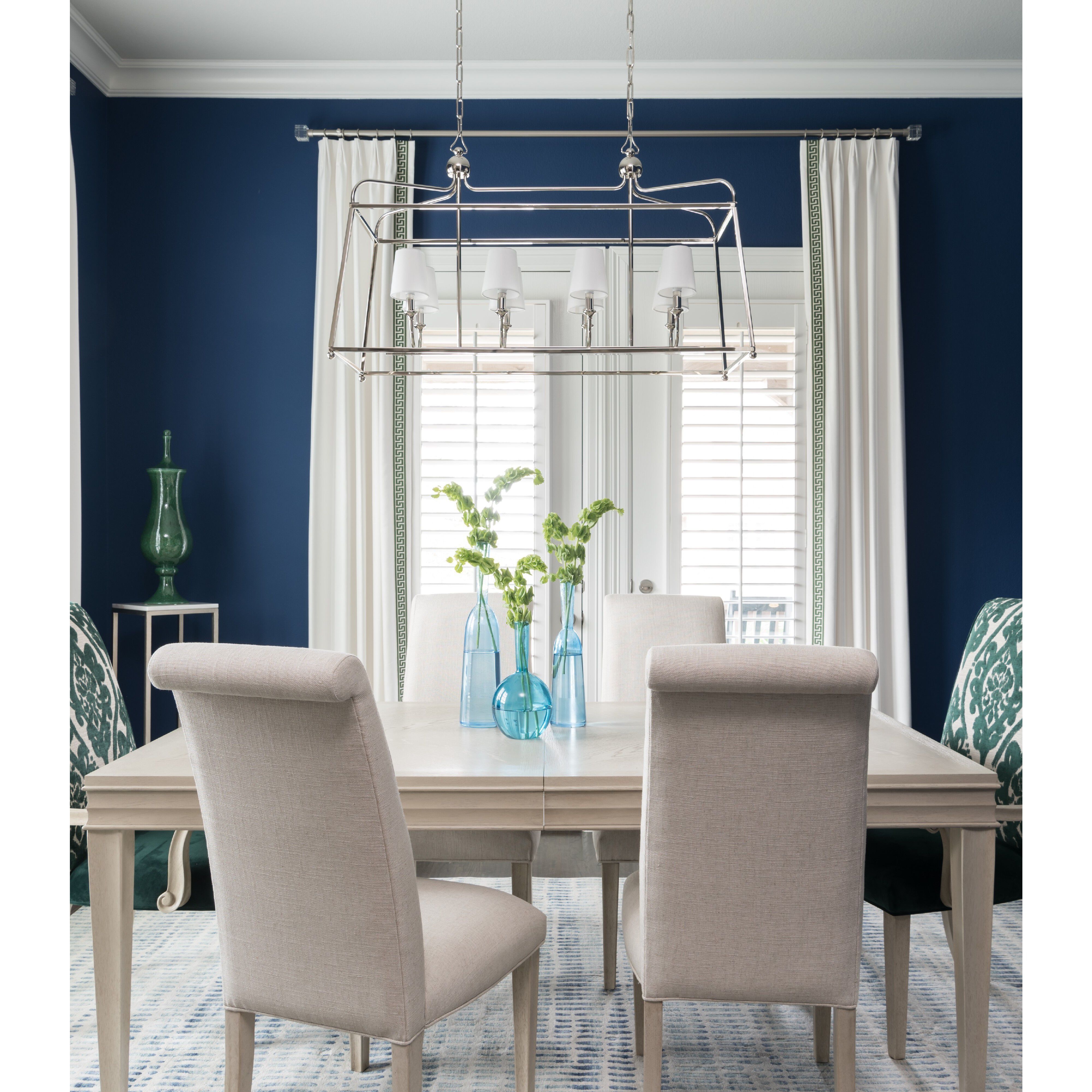 Sylvan 8 Light 42 inch Polished Nickel Linear Chandelier Ceiling Light