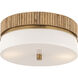 Nebri 3 Light 15 inch Legacy Brass Semi-Flush Mount Ceiling Light