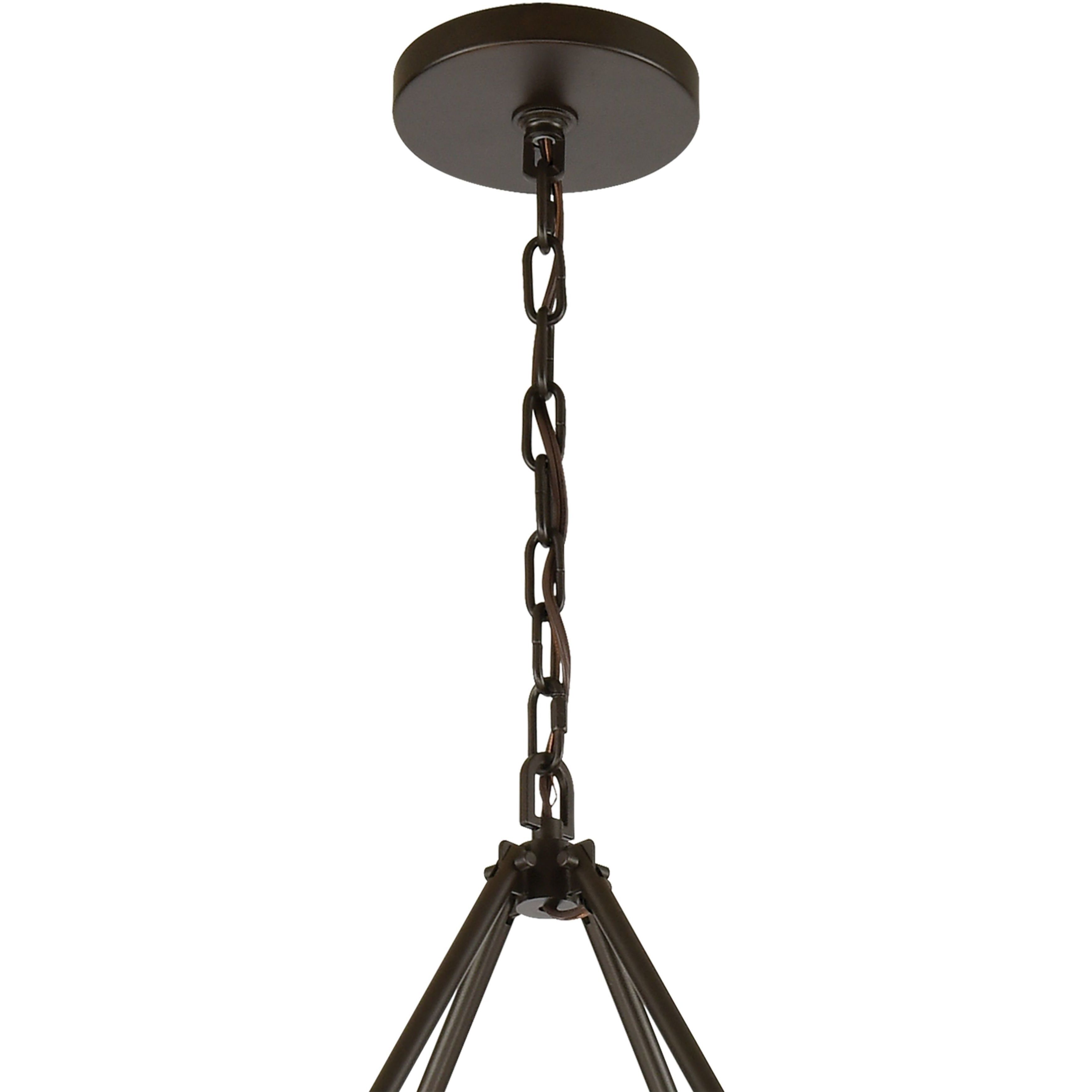 Transitions 12 Light 50 inch Oil Rubbed Bronze Chandelier Ceiling Light