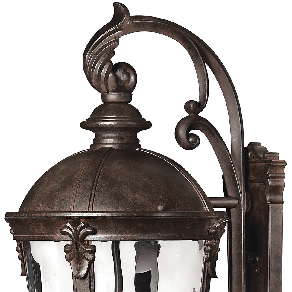 Estate Series Windsor Outdoor Wall Mount Lantern in River Rock, Medium