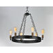 Noble 6 Light 26 inch Black/Natural Aged Brass Chandelier Ceiling Light in Medium Base