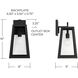 Leighton 1 Light 16 inch Black Outdoor Wall Lantern in Incandescent
