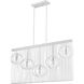 Contour 5 Light 45.75 inch White Linear Chandelier Ceiling Light