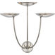 Thomas O'Brien Keria LED 22 inch Polished Nickel Triple Sconce Wall Light, Large