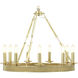 Simon 26 inch Polished Brass Chandelier Ceiling Light, Round, TA Illuminations