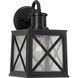 Seagrove 1 Light 13 inch Textured Black Outdoor Wall Lantern, with DURASHIELD, Medium