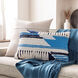 Merdo 22 X 14 inch Sky Blue/Navy/White Pillow Kit, Lumbar