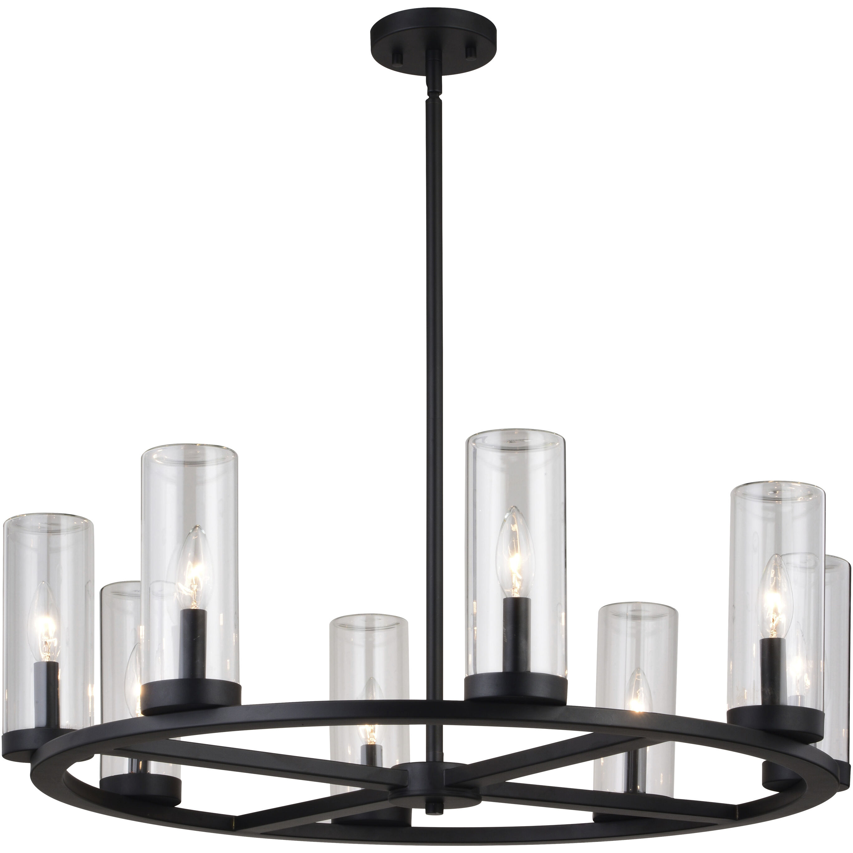 Grantley LED 30 inch Matte Black Chandelier Ceiling Light