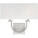 Rhodes 2 Light 14 inch Satin Nickel ADA Wall Sconce Wall Light, Essentials