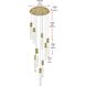 Aurora 9 Light 24 inch Satin Gold Chandelier Ceiling Light