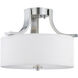 Pendenza 2 Light 15.25 inch Brushed Nickel Flush Mount Ceiling Light