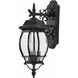 Central Park 3 Light 23 inch Textured Black Outdoor Wall Lantern