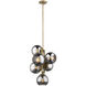 Lunette 6 Light 14 inch Aged Brass Pendant Ceiling Light