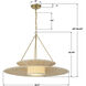 Janipher 1 Light 29.5 inch Soft Gold Chandelier Ceiling Light