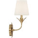 Broche Bath Sconce Wall Light in Antique Gold