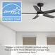 Zentech 44 inch Matte Black Outdoor Ceiling Fan