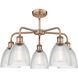 Castile 5 Light 24 inch Antique Copper Chandelier Ceiling Light in Clear