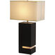 Zen 28 inch 22.00 watt Espresso and Brushed Nickel Table Lamp Portable Light