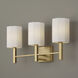 Adrian 3 Light 24.5 inch Aged Brass Vanity Light Wall Light