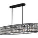 Gibson 5 Light 42 inch Matte Black Linear Chandelier Ceiling Light, Medium