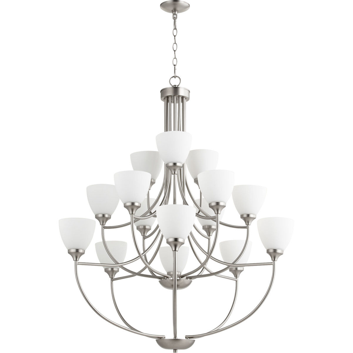 Enclave 15 Light 38.5 inch Satin Nickel Chandelier Ceiling Light