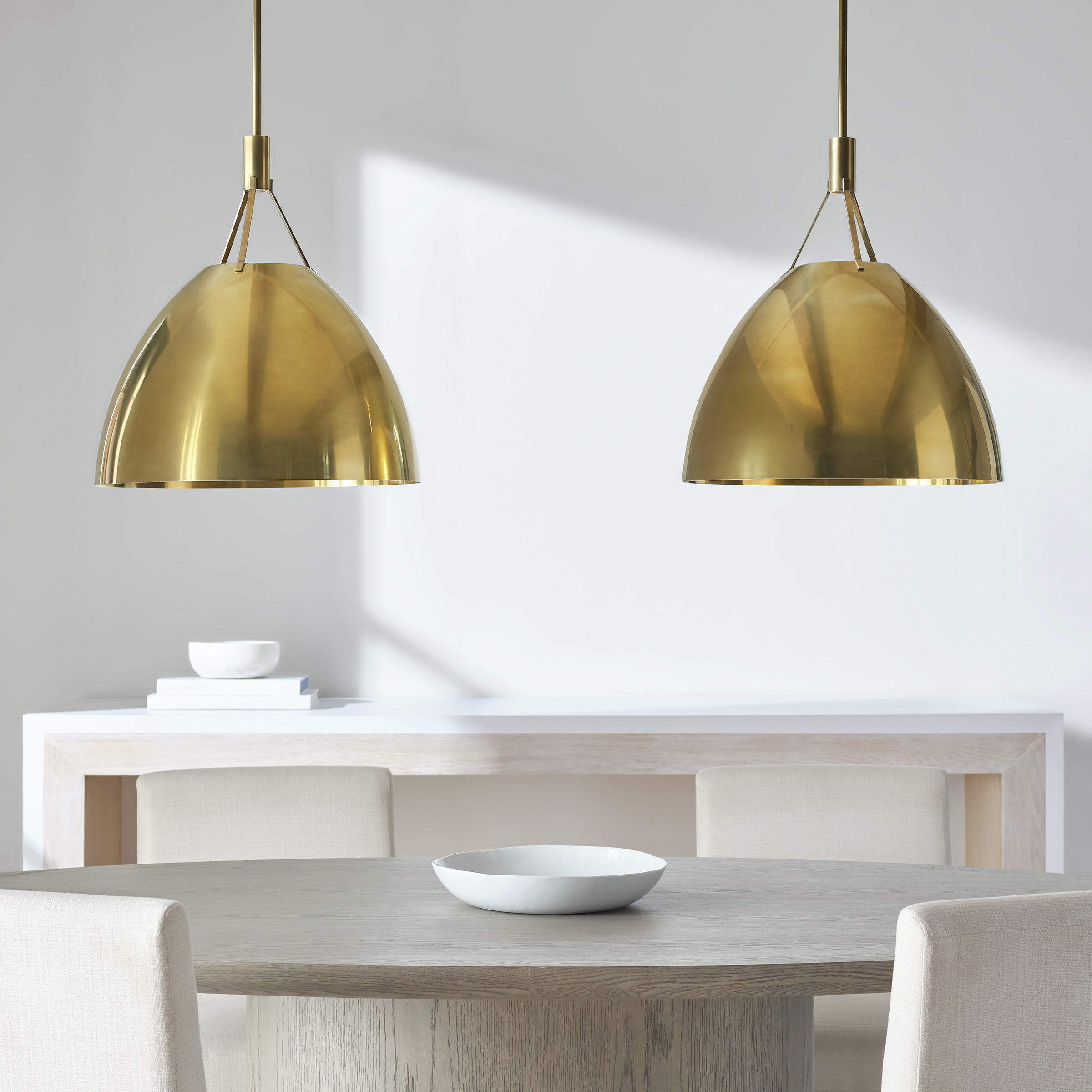 Sean Lavin Sospeso 1 Light 18 inch Natural Brass Line-Voltage Pendant Ceiling Light