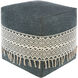 Tanya 18 inch Blue/Ivory Pouf