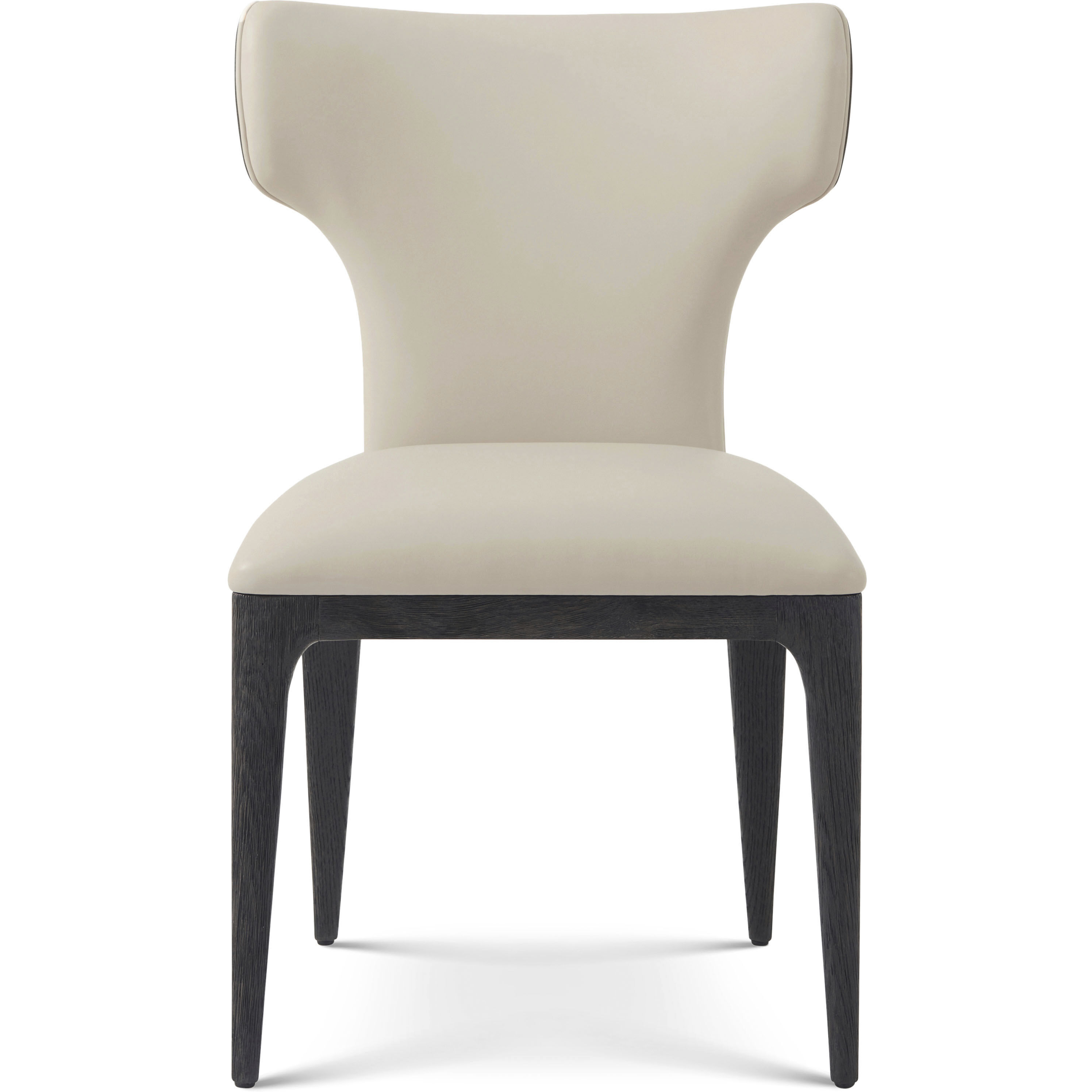 Repose Charcoal Oak Dining Side Chair, Wooden, Upholstered