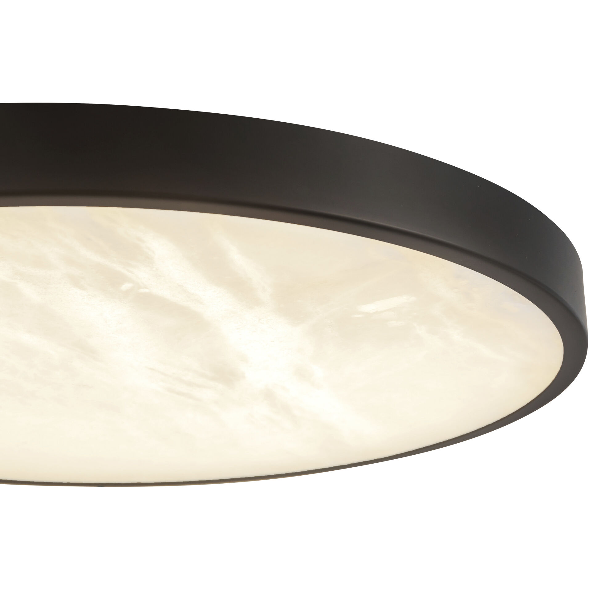 Alora Mood Evelyn 11.88 inch Matte Black and Alabaster Flush Mount Ceiling Light