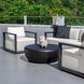 Remsen Java Black and Oyster White Outdoor Lounge Chair