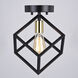 Deering LED 10.25 inch Matte Black and Satin Brass Flush Mount Ceiling Light