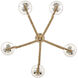Harwich 5 Light 36 inch Polished Nickel with Natural Chandelier Ceiling Light