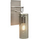 Juni 10 1 Light Satin Nickel Wall Pendant Ceiling Light in Latte Bubble Glass