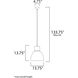 Cora 1 Light 13.75 inch Satin Nickel Single Pendant Ceiling Light