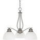 Peckham 3 Light 21 inch Brushed Nickel Chandelier Ceiling Light