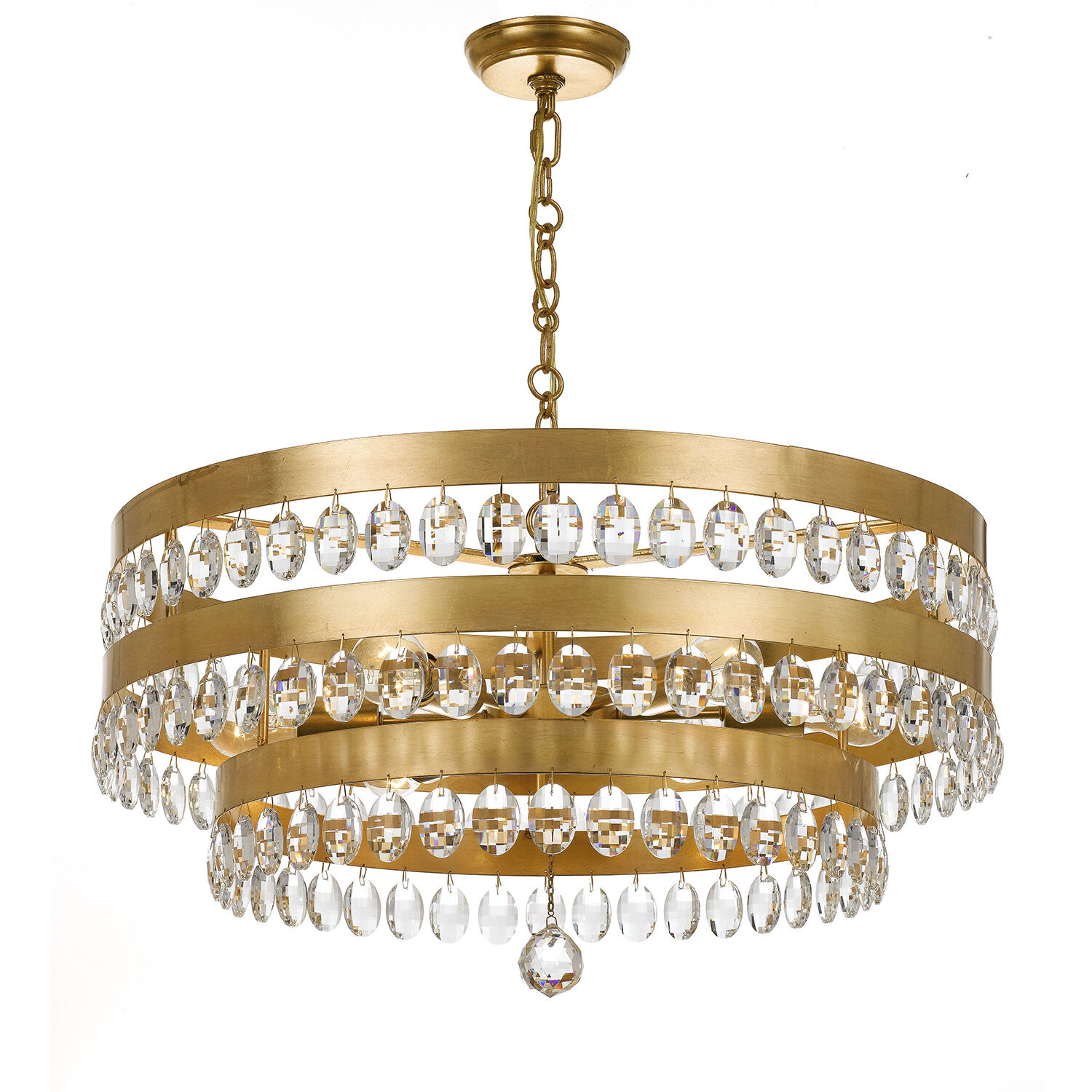 Perla 6 Light 26 inch Antique Gold Chandelier Ceiling Light