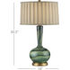 Lamartine 30.5 inch 150 watt Green and Antique Brass Table Lamp Portable Light