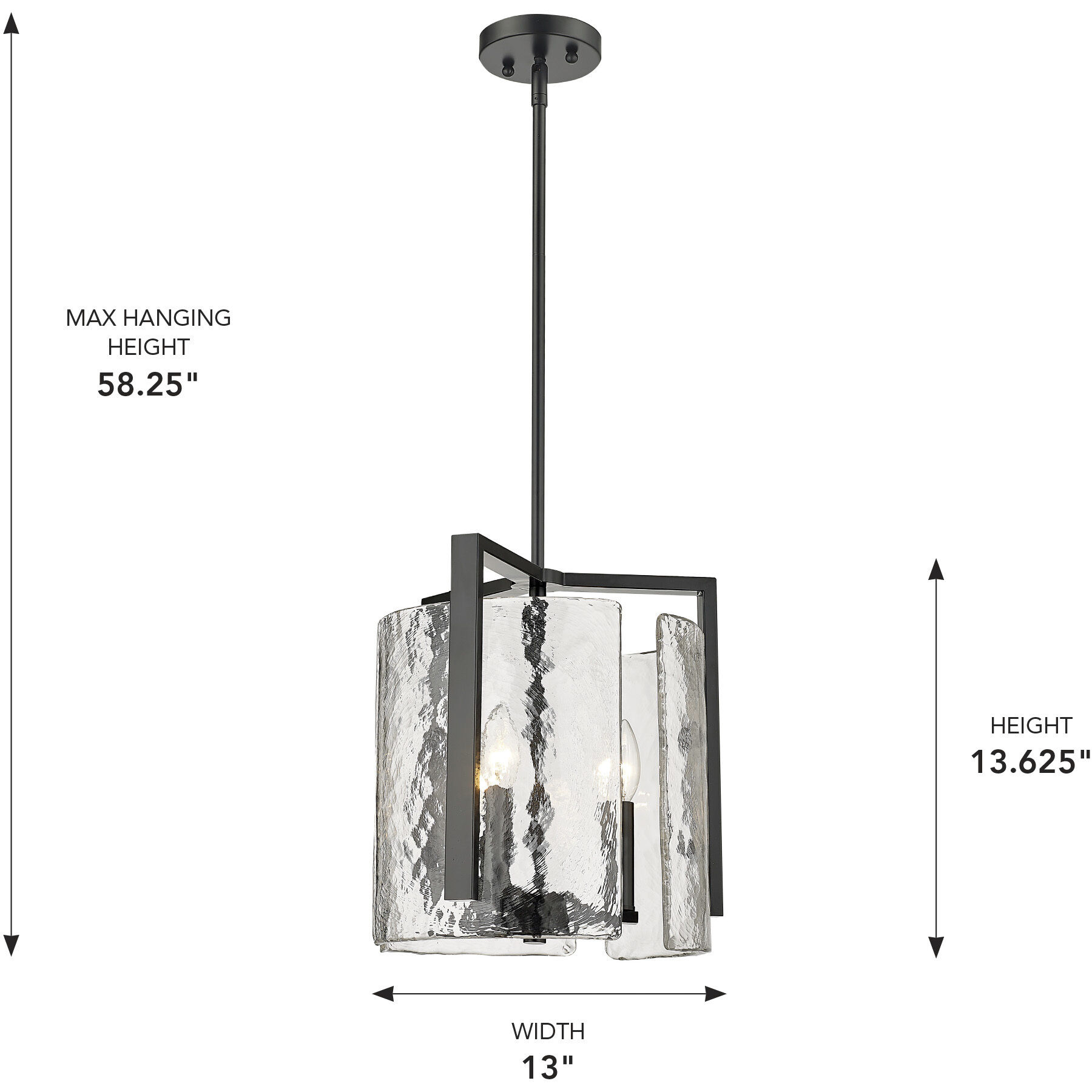 Aenon Pendant Ceiling Light in Matte Black