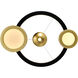 Deux Lunes LED 20 inch Brass and Pearl Black Island/Pool Table Light Ceiling Light