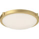 Floyd LED 13 inch Brushed Gold Flush Mount Ceiling Light