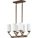 Atwood 6 Light 20 inch Oiled Bronze Island Light Ceiling Light, Satin Opal