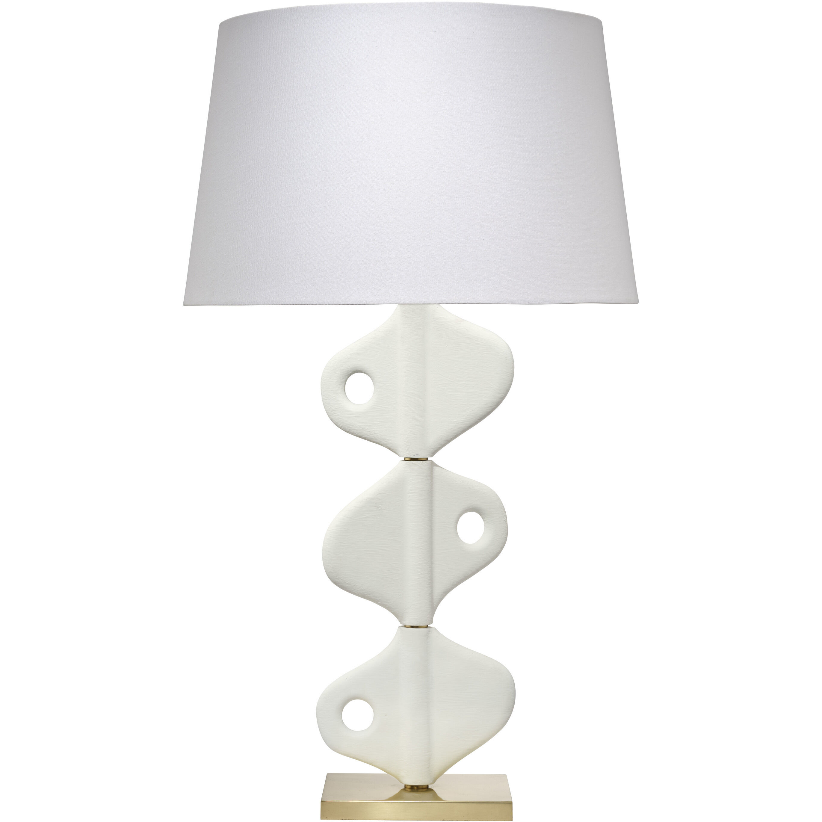Vertebrae 31 inch 60 watt White Plaster Table Lamp Portable Light, Inline