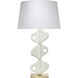 Vertebrae 31 inch 60 watt White Plaster Table Lamp Portable Light, Inline