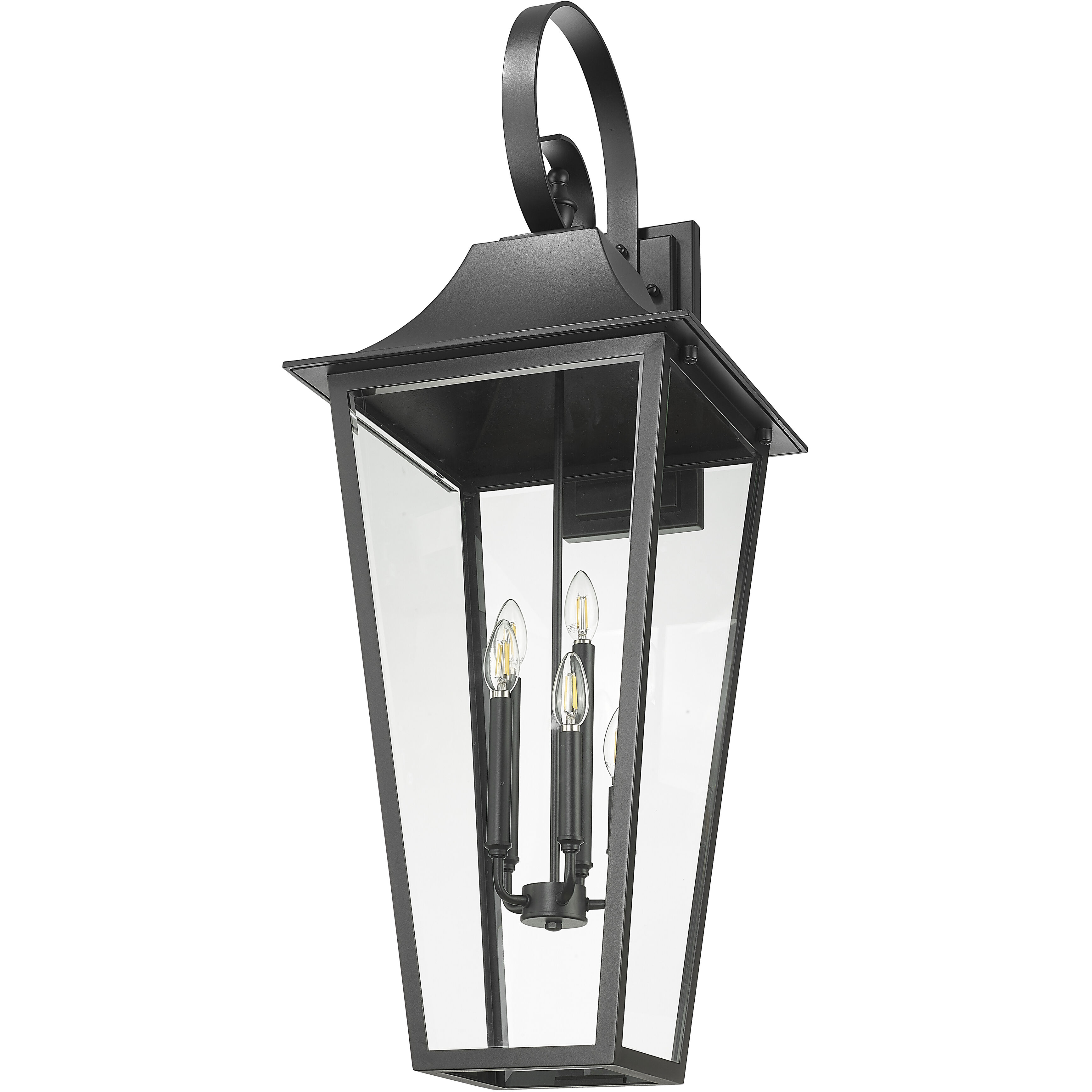 Gannon Outdoor Wall Light in Black, G9