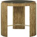 Jenson 25 X 25 inch Side Table, Wooden with Glass Top