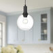 Alora Mood Castilla 1 Light 7.88 inch Clear Glass/Matte Black Pendant Ceiling Light